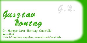gusztav montag business card